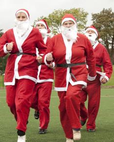 Santas exercising (photo from https://www.derby.ac.uk/news/santa-claus-is-coming-to-exercise)