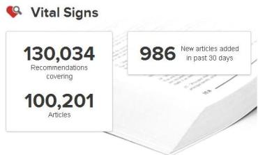 100,000 articles, 130,000 recommendations