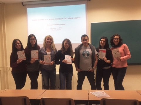 Jorge Galindo-Villegas and his fellows at Dr. Galindo-Villegas' presentation of F1000