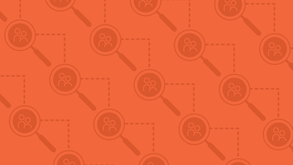 image of a magnifying glass with people icons inside